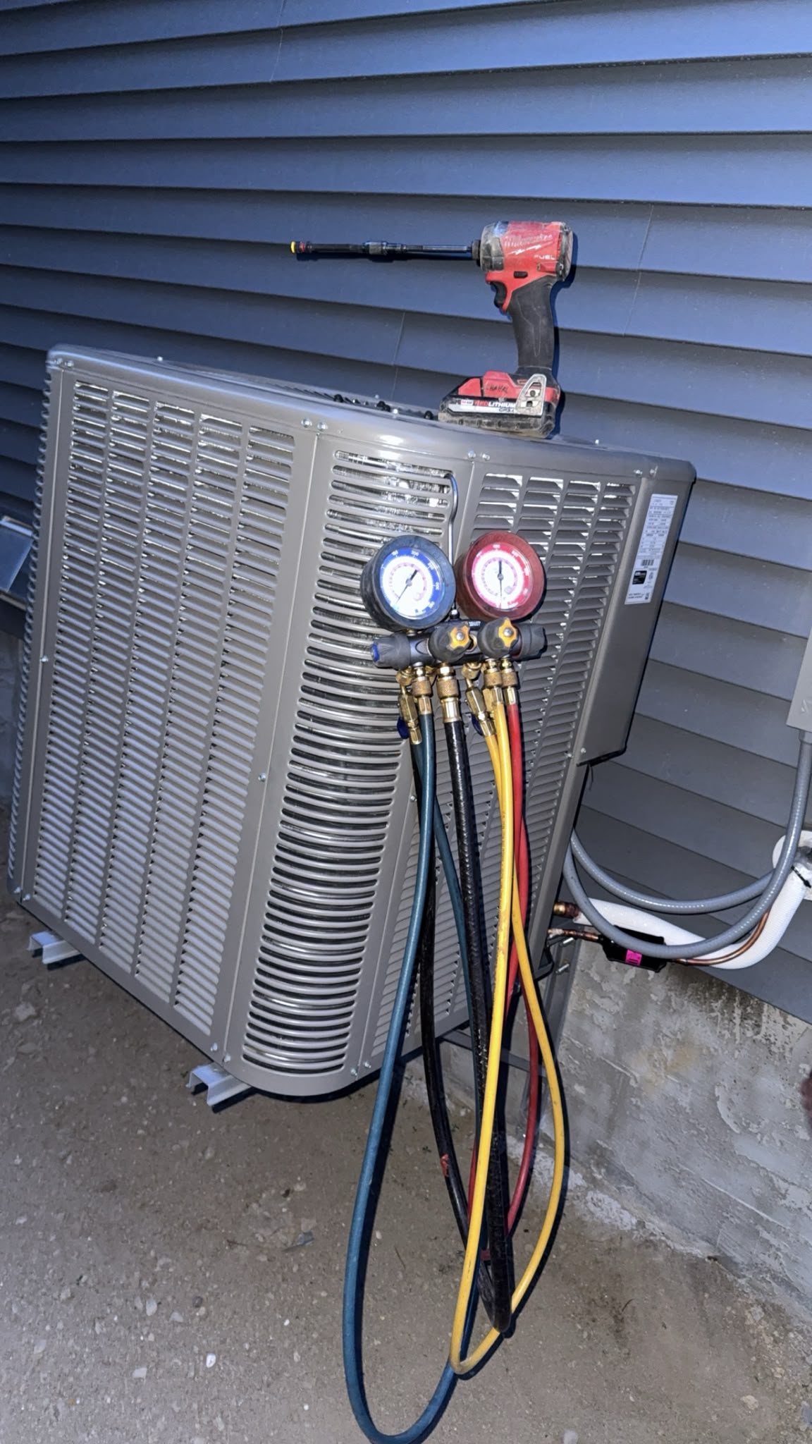 Recent AC rough-in installation in Edmonton by Tempracore